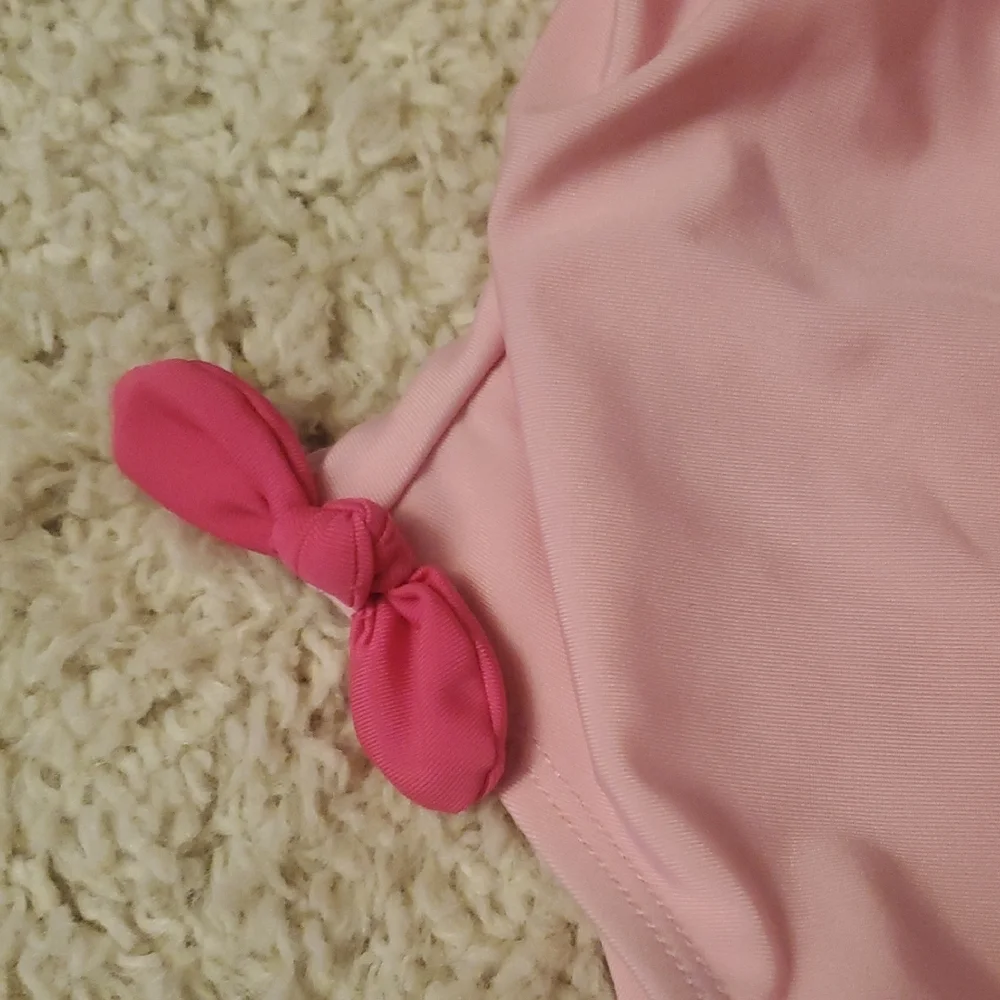 5 For 25$ Wonder Nation Pink Swimsuit with Bows‎ Baby Size 12 Months